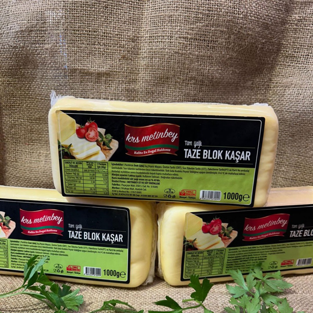 Taze Blok Kaşar 1 KG